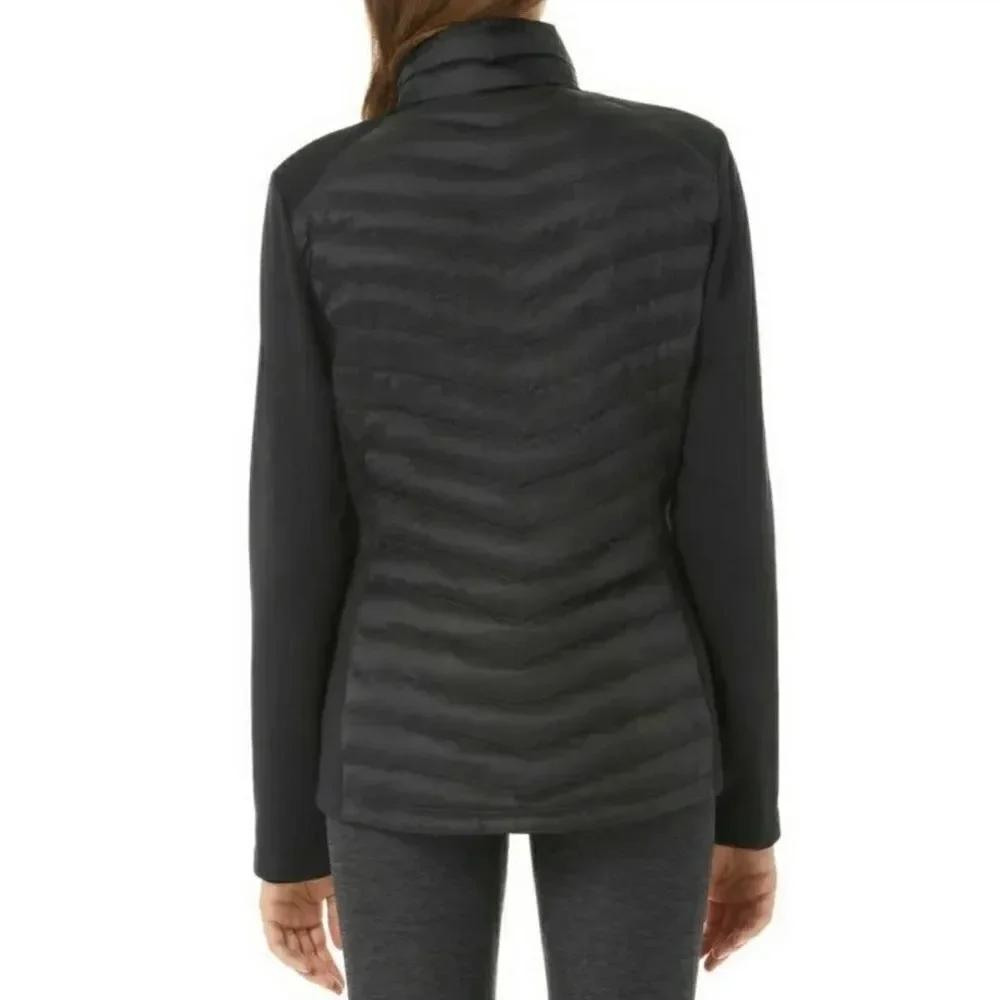 32 Degrees Ladies' Mixed Media Jacket NWOT Black Causal Full Zip Medium